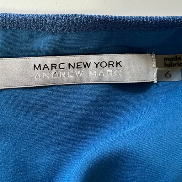 Marc New York Zipper Skirt Colorblock Dress Blue Black Andrew Marc size 6 - Picture 11 of 14